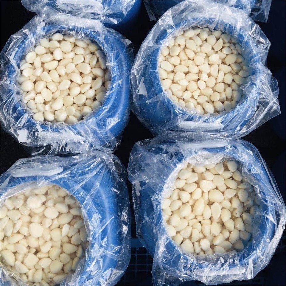 Fresh Peeled Qej hauv Brine hauv nruas