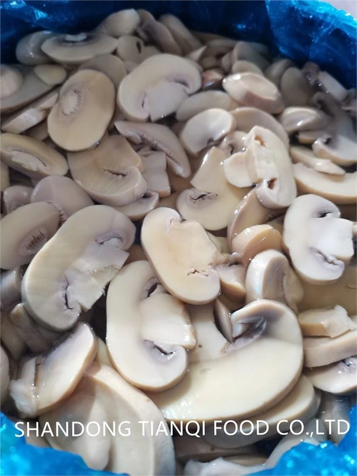 Drum packing sliced 4-6cm mushroom in brine